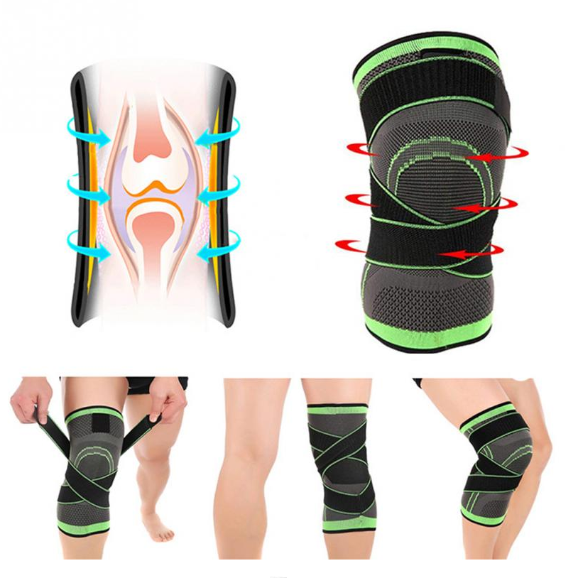 FansGemacht Hirundo 3D Design Kniestütze mit fixierbaren atmungsaktiven Kniebandage