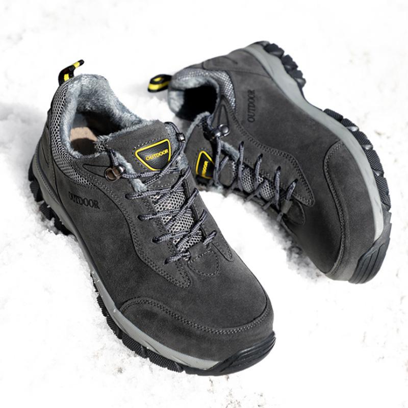 Fansgemacht Winter Outdoor Wärme und Samt rutschfeste abriebfeste Baumwollschuhe Wanderschuhe