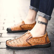 sommer Männer Atmungsaktiv Casual Schuhe  Handgemachte Vintage Schuhe