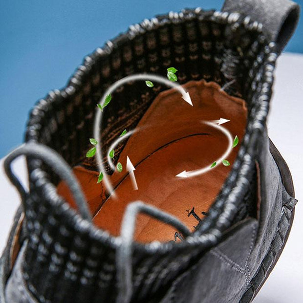 fansgemacht Winter-High-Top-Herren plus samtwarme Martin-Stiefel