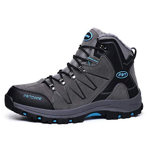 FansGemacht Winter Stiefel Herren Schnee Stiefel Wasserdichte Warm Gefütterte Knöchelstiefel Outdoor-Stiefel