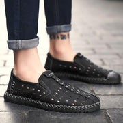 sommer Männer Atmungsaktiv Casual Schuhe  Handgemachte Vintage Schuhe