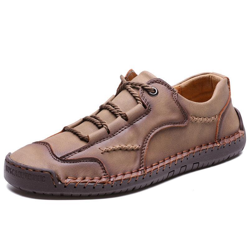FansgemachtLässige handgefertigte Lederschuhe mit weicher Sohle