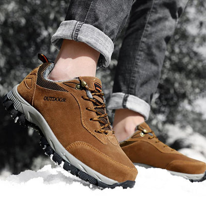 Fansgemacht Winter Outdoor Wärme und Samt rutschfeste abriebfeste Baumwollschuhe Wanderschuhe