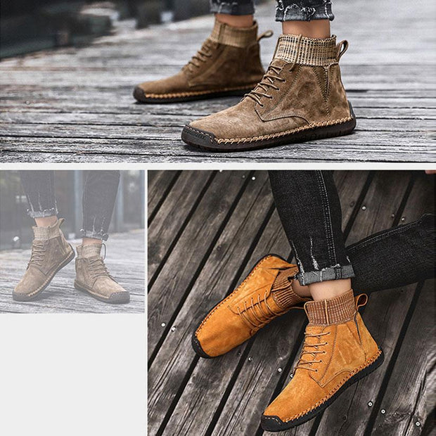 fansgemacht Winter-High-Top-Herren plus samtwarme Martin-Stiefel