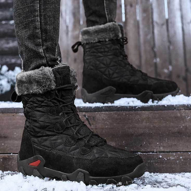 FansGemacht Herren Martin Stiefel Lässige High-Top Warme Schneestiefel