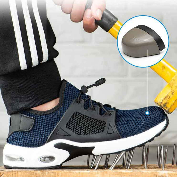 Atmungs Arbeit Arbeit Schuhe Stahl Kappe Kappe Auswirkungen-beständig Industrielle Sicherheit Schuhe