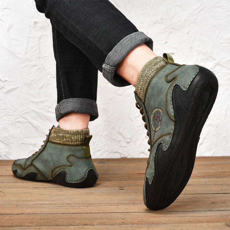 FansGemacht New Style Casual plus Baumwollschnürstiefel für Herren