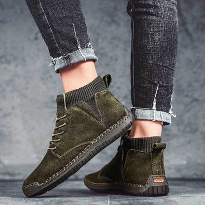 FansGemacht Männer Schnee Stiefel Winter Plüsch Warme Männer Motorrad Stiefel Lace-Up Non-slip