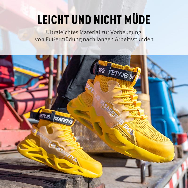 FansGemacht Gewebte atmungsaktive Arbeitsschuhe mit Stahlkappe