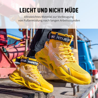 FansGemacht Gewebte atmungsaktive Arbeitsschuhe mit Stahlkappe
