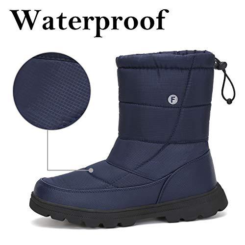 Sakurab Unisex Damen Schneestiefel Herren Winterstiefel Flach