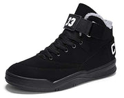Skurab Sneaker Herren Schuhe Mode High Top Herren Freizeitschuhe Atmungsaktive Leder Männer Turnschuhe Schwarz
