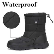 Sakurab Unisex Damen Schneestiefel Herren Winterstiefel Flach