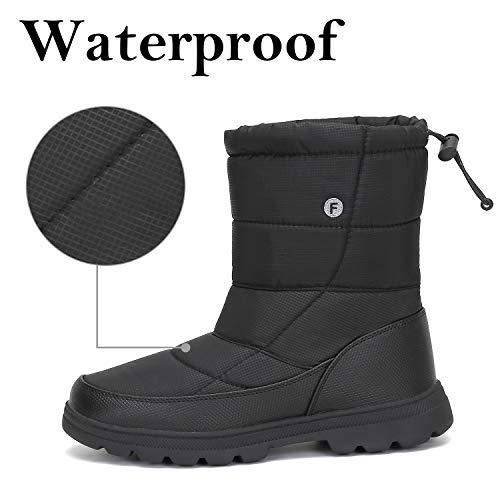 Sakurab Unisex Damen Schneestiefel Herren Winterstiefel Flach