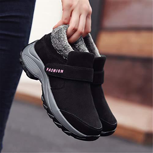 Skurab Damen Winter  Warm Gefütterte Klettverschluss Winterstiefel