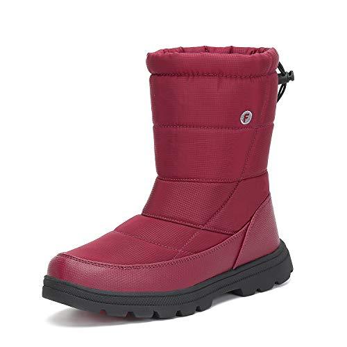 Sakurab Unisex Damen Schneestiefel Herren Winterstiefel Flach