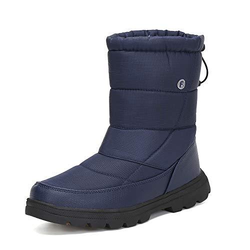 Sakurab Unisex Damen Schneestiefel Herren Winterstiefel Flach