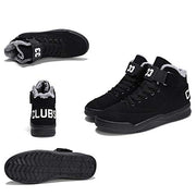 Skurab Sneaker Herren Schuhe Mode High Top Herren Freizeitschuhe Atmungsaktive Leder Männer Turnschuhe Schwarz
