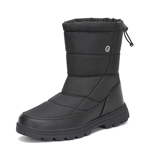 Sakurab Unisex Damen Schneestiefel Herren Winterstiefel Flach