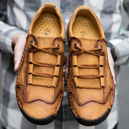 FansgemachtLässige handgefertigte Lederschuhe mit weicher Sohle