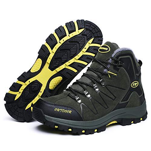 FansGemacht Winter Stiefel Herren Schnee Stiefel Wasserdichte Warm Gefütterte Knöchelstiefel Outdoor-Stiefel