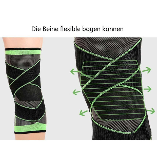 FansGemacht Hirundo 3D Design Kniestütze mit fixierbaren atmungsaktiven Kniebandage
