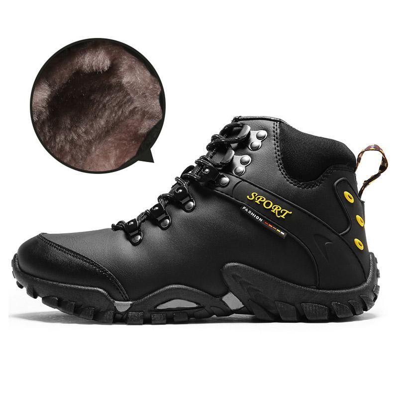 Fansgemacht Winter High-Top mit dicken Sohlen warme Baumwollstiefel Herrenschuhe