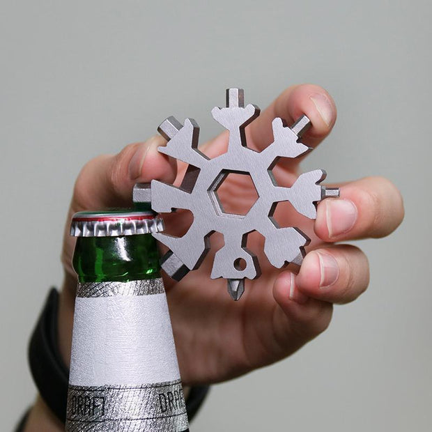 FansgemachtEdelstahl Schneeflocke 18 in 1 Multifunktionswerkzeug