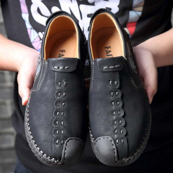 FansGemacht sommer Leder Casual Schuhe Männer Handgemachte Vintage Schuhe