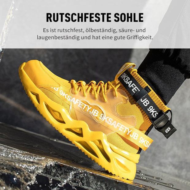 FansGemacht Gewebte atmungsaktive Arbeitsschuhe mit Stahlkappe