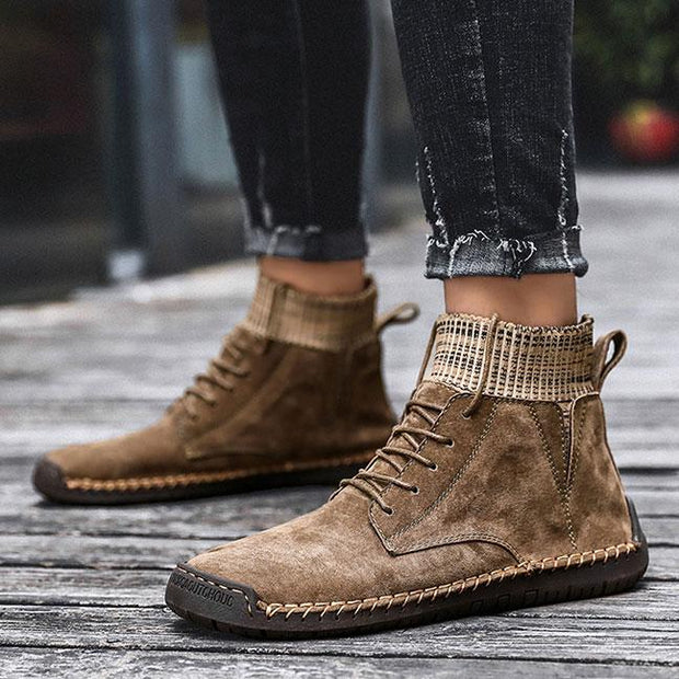 fansgemacht Winter-High-Top-Herren plus samtwarme Martin-Stiefel
