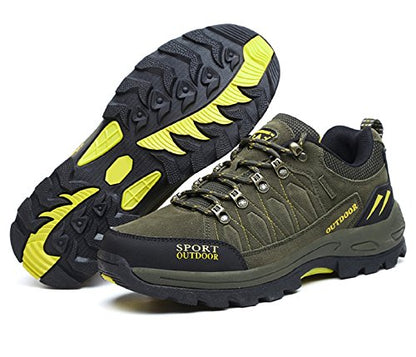 NEOKER Wanderschuhe Trekking Schuhe Herren Damen Sports Outdoor Hiking Sneaker Armee Grün Blau Schwarz Grau 36-48