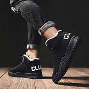 Skurab Sneaker Herren Schuhe Mode High Top Herren Freizeitschuhe Atmungsaktive Leder Männer Turnschuhe Schwarz