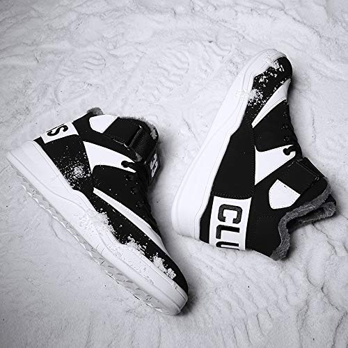 Skurab Sneaker Herren Schuhe Mode High Top Herren Freizeitschuhe Atmungsaktive Leder Männer Turnschuhe Schwarz
