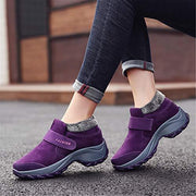 Skurab Damen Winter  Warm Gefütterte Klettverschluss Winterstiefel