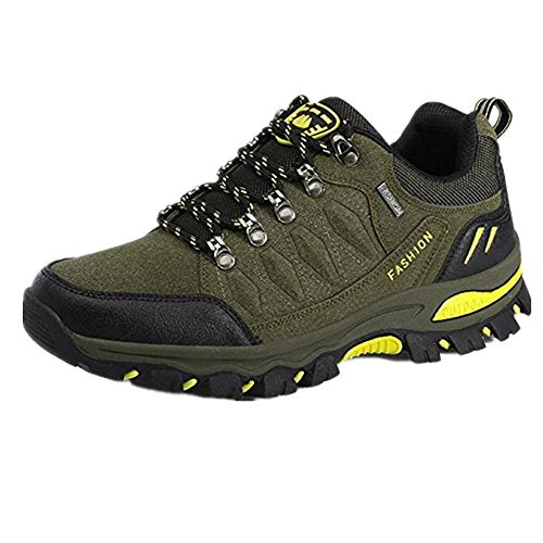 NEOKER Wanderschuhe Trekking Schuhe Herren Damen Sports Outdoor Hiking Sneaker Armee Grün Blau Schwarz Grau 36-48