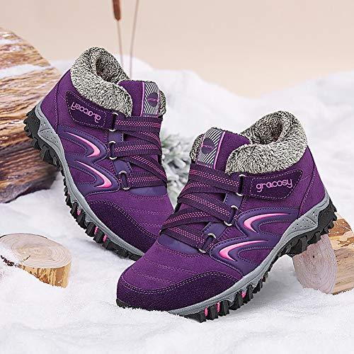 Sakurab Damen Wanderschuhe Warm Gefütterte Winterschuhe
