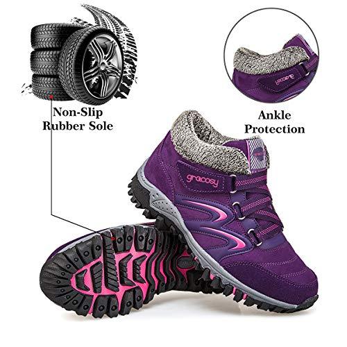 Sakurab Damen Wanderschuhe Warm Gefütterte Winterschuhe