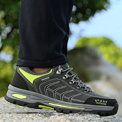NEOKER Wanderschuhe Trekking Schuhe Herren Damen Sports Outdoor Hiking Sneaker Armee Grün Blau Schwarz Grau 36-48