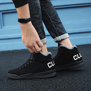 Skurab Sneaker Herren Schuhe Mode High Top Herren Freizeitschuhe Atmungsaktive Leder Männer Turnschuhe Schwarz