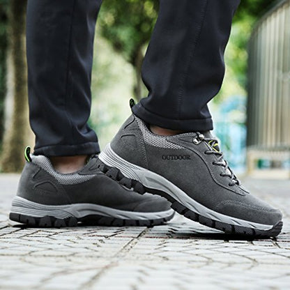 NEOKER Wanderschuhe Trekking Schuhe Herren Damen Sports Outdoor Hiking Sneaker Armee Grün Blau Schwarz Grau 36-48