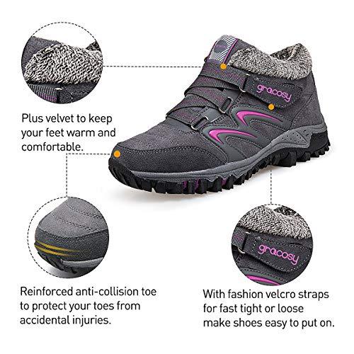 Sakurab Damen Wanderschuhe Warm Gefütterte Winterschuhe