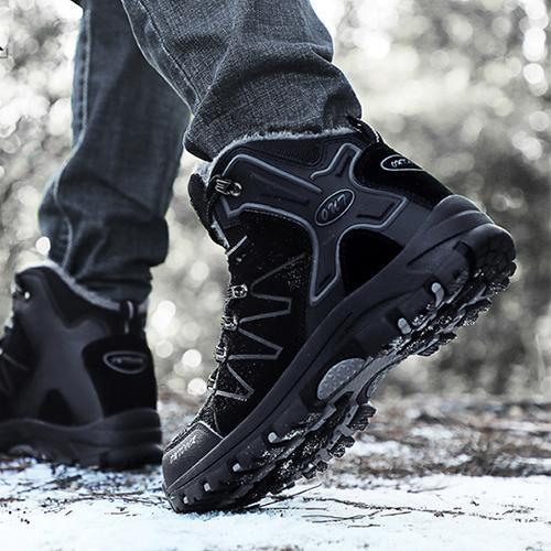 FansGemacht Winter Stiefel Herren Schnee Stiefel Wasserdichte Warm Gefütterte Knöchelstiefel Outdoor-Stiefel
