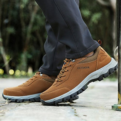 NEOKER Wanderschuhe Trekking Schuhe Herren Damen Sports Outdoor Hiking Sneaker Armee Grün Blau Schwarz Grau 36-48