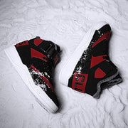 Skurab Sneaker Herren Schuhe Mode High Top Herren Freizeitschuhe Atmungsaktive Leder Männer Turnschuhe Schwarz