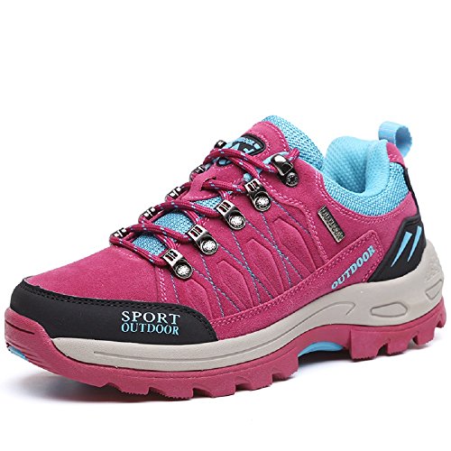 NEOKER Wanderschuhe Trekking Schuhe Herren Damen Sports Outdoor Hiking Sneaker Armee Grün Blau Schwarz Grau 36-48