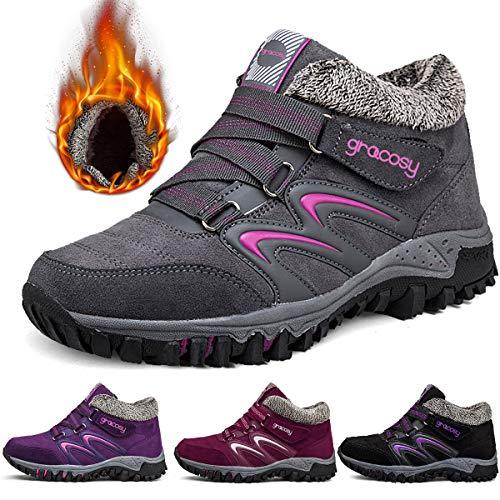 Sakurab Damen Wanderschuhe Warm Gefütterte Winterschuhe