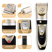 Sakurab Schermaschine, Profi Haustier Grooming Clipper Kits Leise Tierhaarschneider haarschneidemaschine