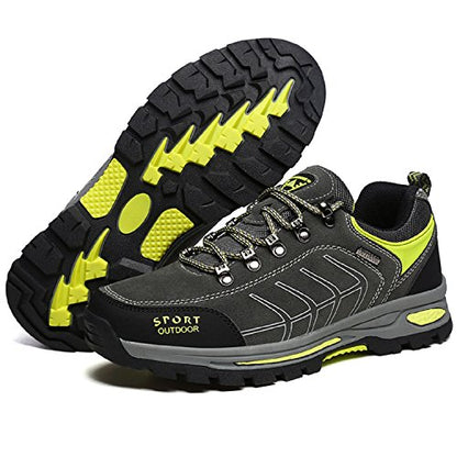 NEOKER Wanderschuhe Trekking Schuhe Herren Damen Sports Outdoor Hiking Sneaker Armee Grün Blau Schwarz Grau 36-48